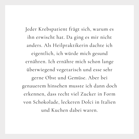 Kein Zucker bei Krebs